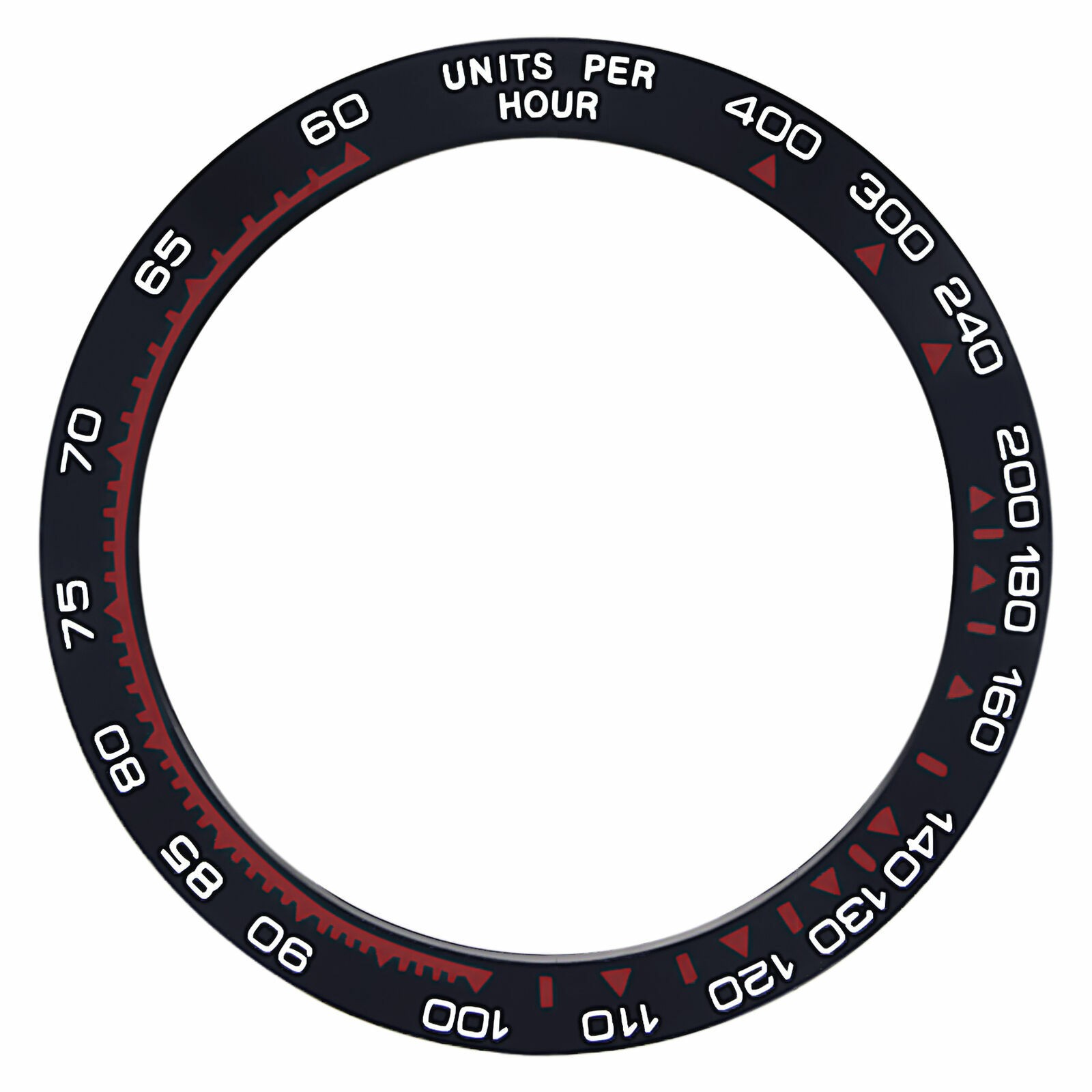 CERAMIC BEZEL FOR ROLEX DAYTONA ENGRAVED 16500 16520 116500 116520 BLACK/RED 116