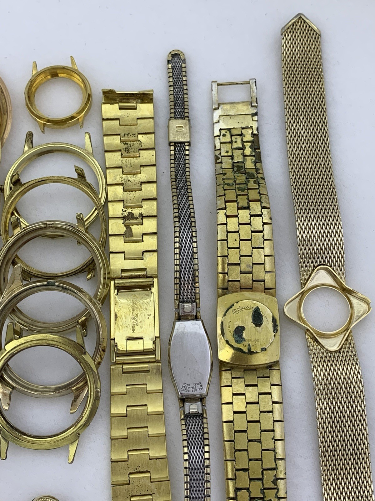 609 GRAMS Gold Filled RGP Plate Pocket Wrist Watch Case Scrap Lot & Other Pieces