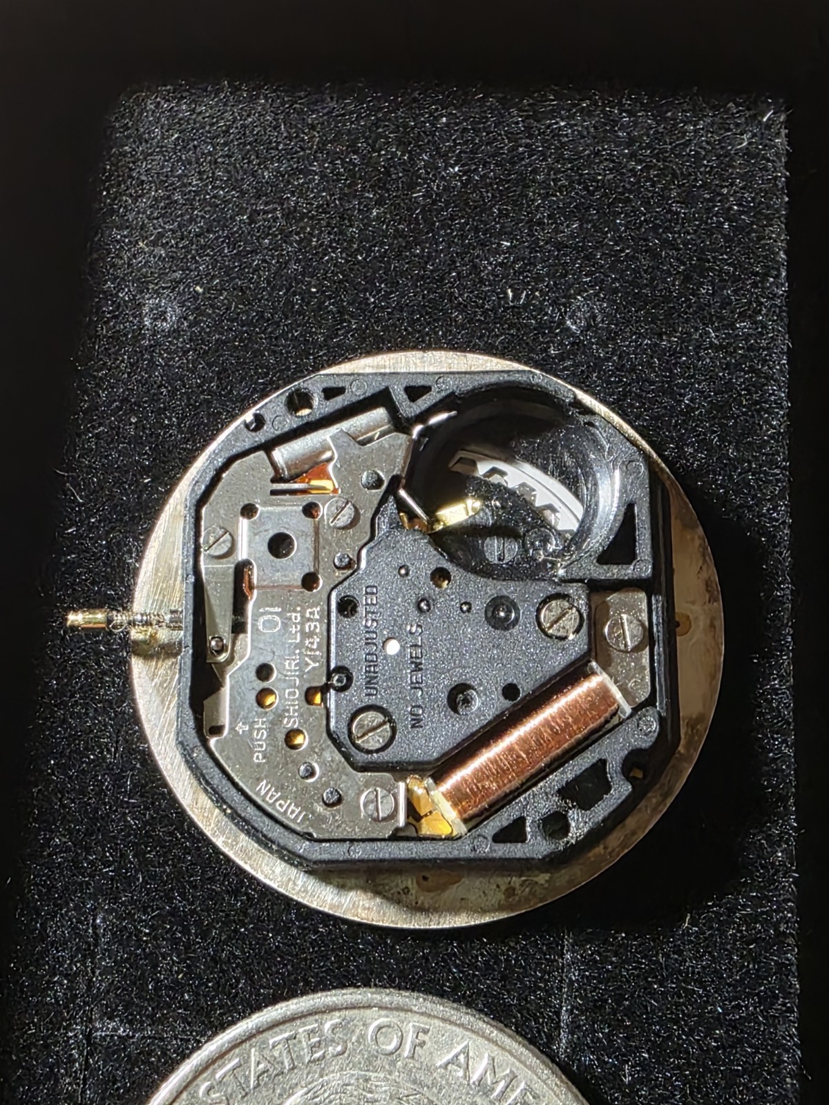 Vtg Lorus Dial w quartz movement (parts only,not working) 28.54mm (D2)