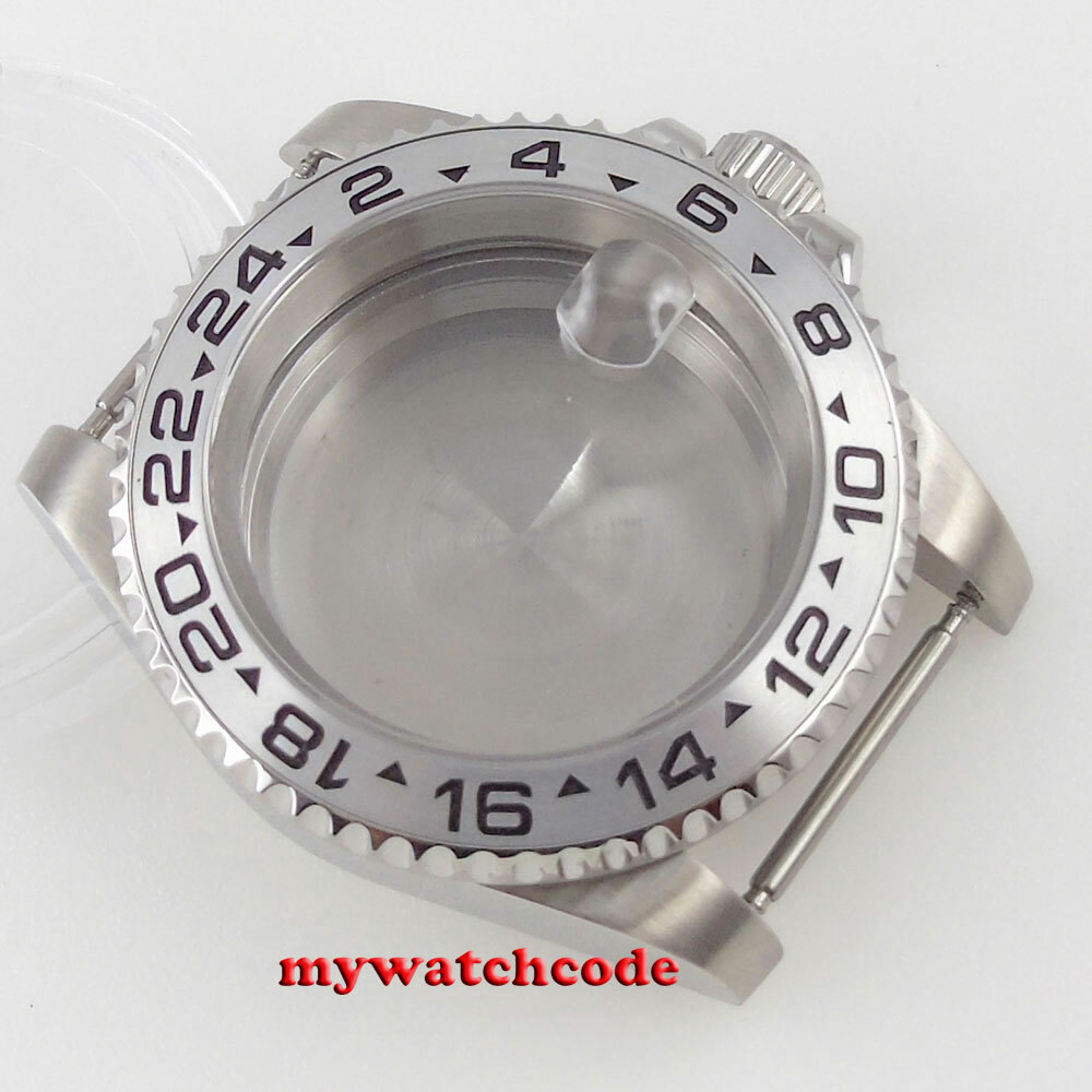 steel 40mm sapphire glass Watch Case fit Japan NH35 NH36 eta 2824 2824 8215 2813
