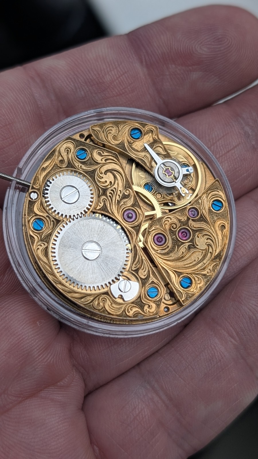 New ST3600 Mechanical Watch Movement – Hand-Engraved, Gold-Plated (6497)
