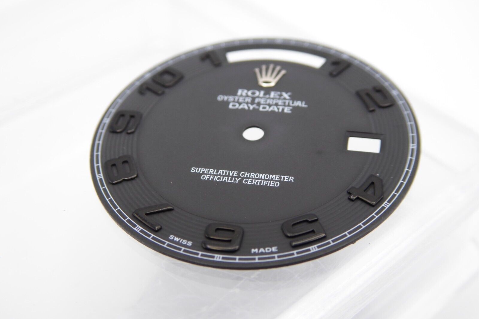 Rolex Day-Date II Concentric Matte Black Arabic numbers dial, 218239