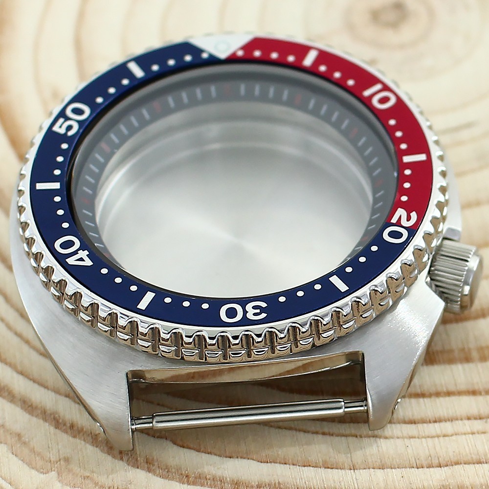 45mm Sapphire 20ATM Steel Watch Case Modify Turtle Mod For Seiko NH34 35 NH36 38