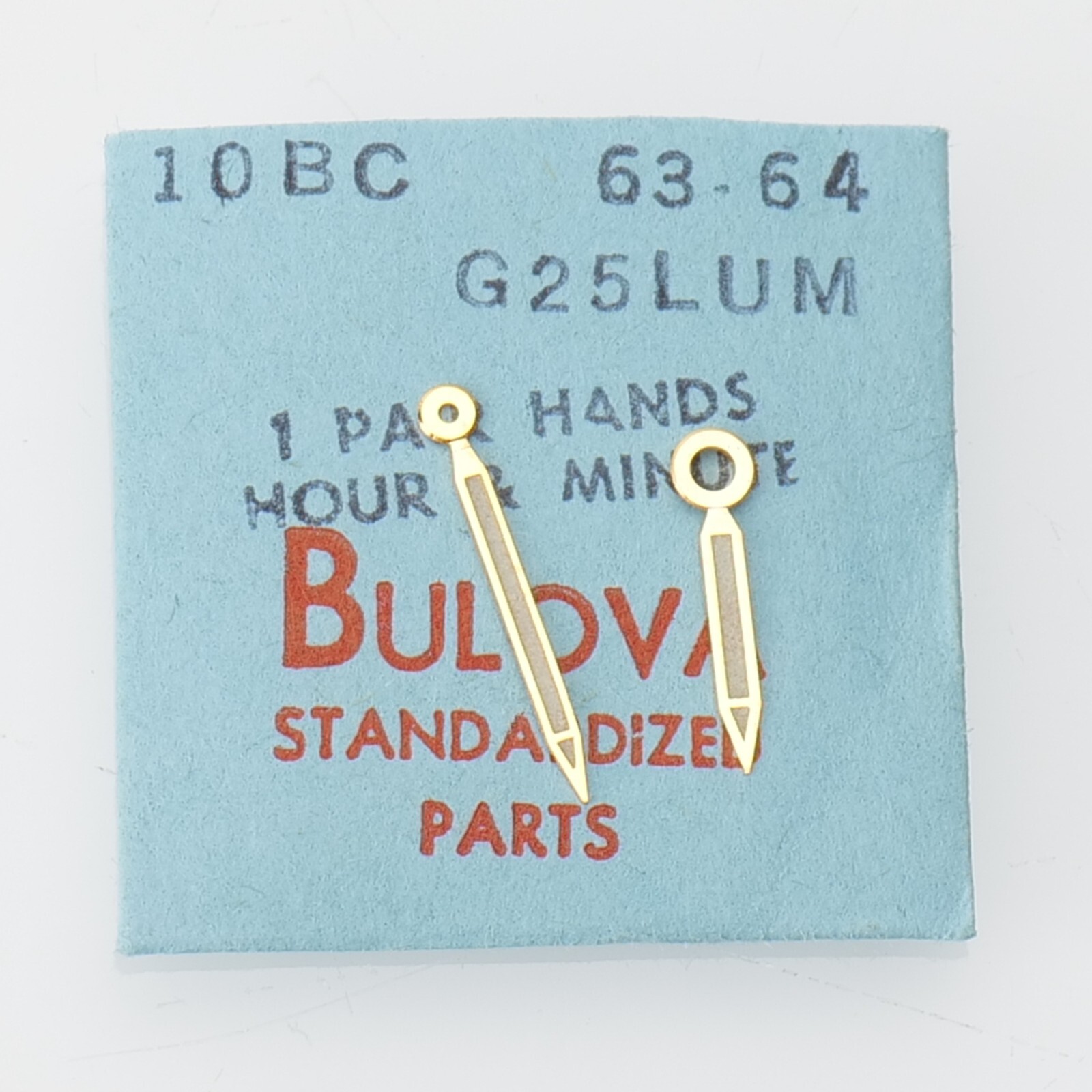 Genuine Bulova 10BC GRD 25 Hour & Minute Watch Hands #63-64 NOS Original (C4D4)