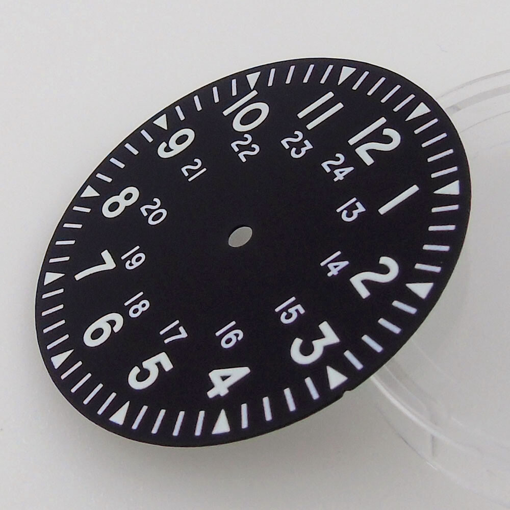 33.6mm Black Watch Dial+Hands Fit For NH35A/NH36A Miyota 8215 821A 8205 DG2813