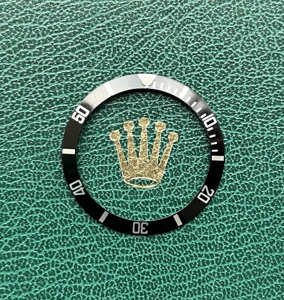 Genuine ROLEX Submariner 16610 16800 168000 “Flat 4” Black Bezel Insert -OC#1503
