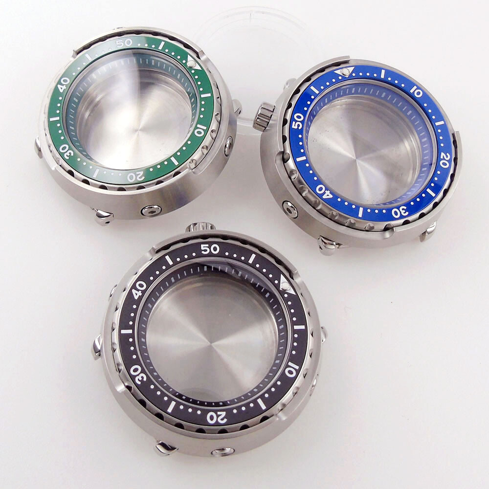 200M Waterproof 46.5mm Sapphire Watch Case For NH35 NH36 Movement Rotating Bezel