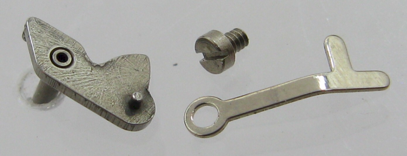 Poljot 3133 chronograph … watch movement part setting lever #443 & its spring