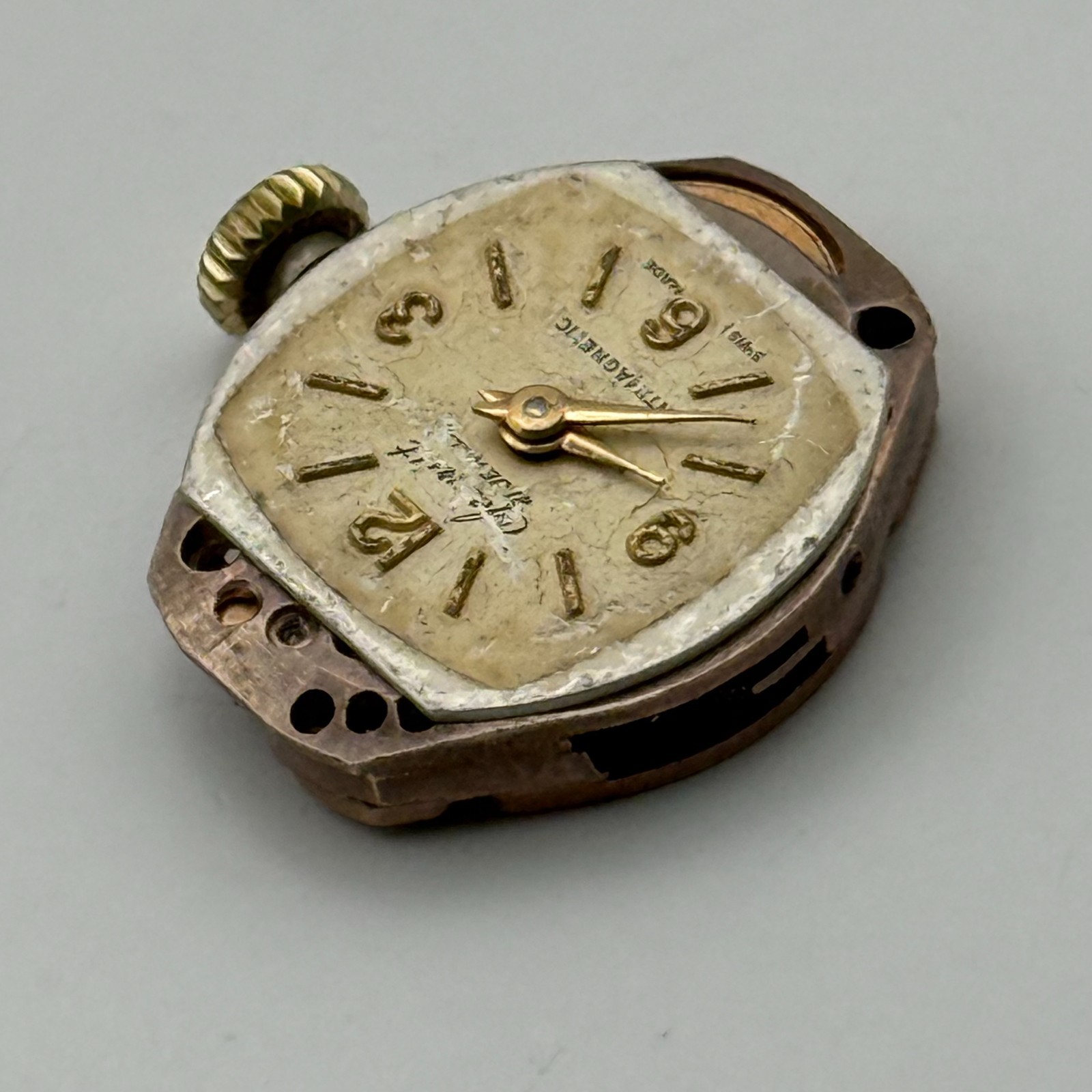 FHF 60 Watch Movement Accurist 21 Jewels Swiss Manual Wind Parts Repair 15.3mm