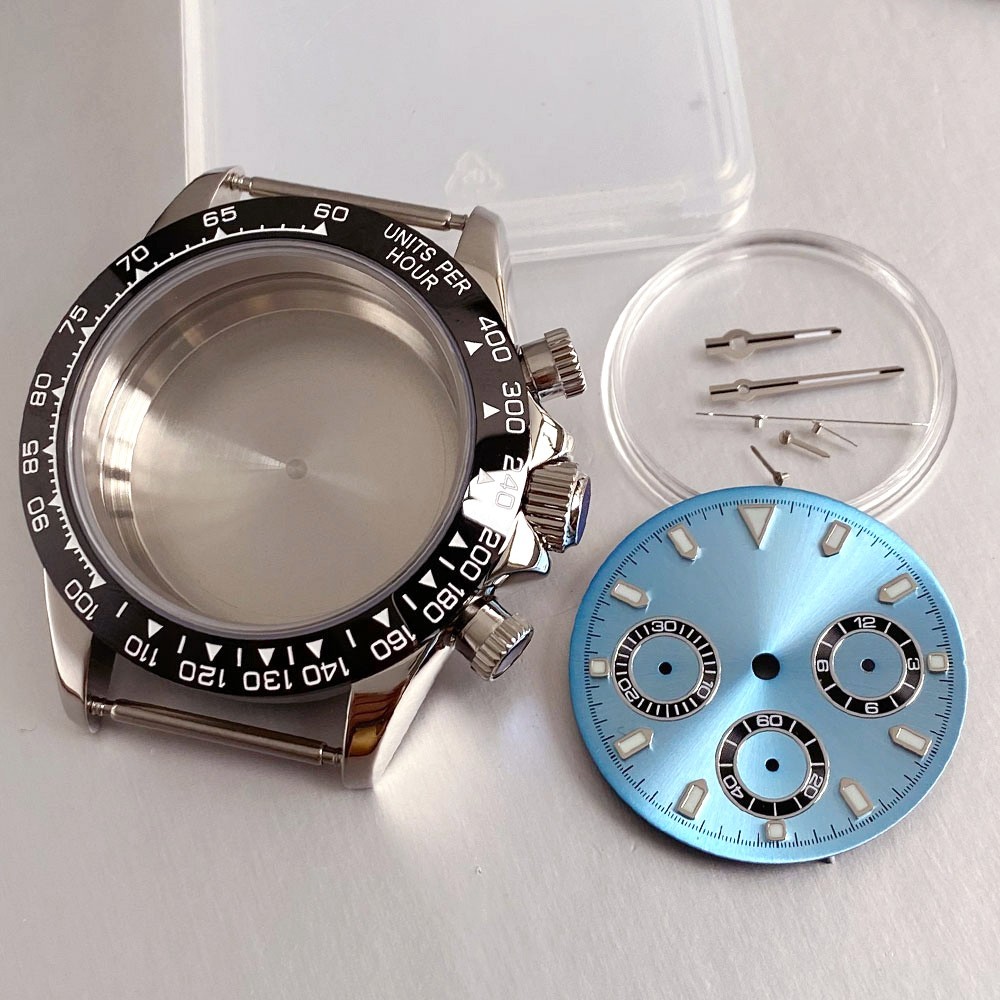 39mm Multifunctional VK63 Quartz Watch Case Mod Parts Set For Daytona Wristwatch