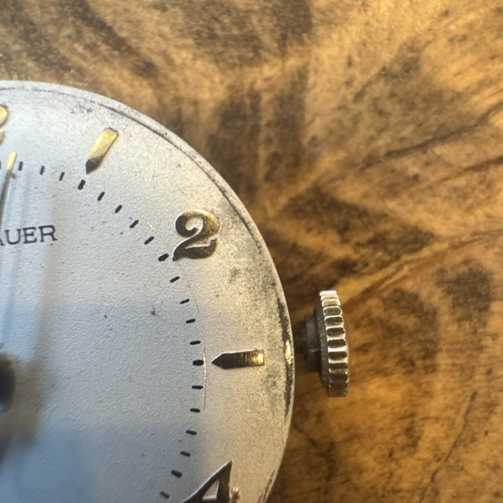 Vintage Wittnauer Manual Wind 17J 11ES Watch Movement W/Stem and Crown Runs