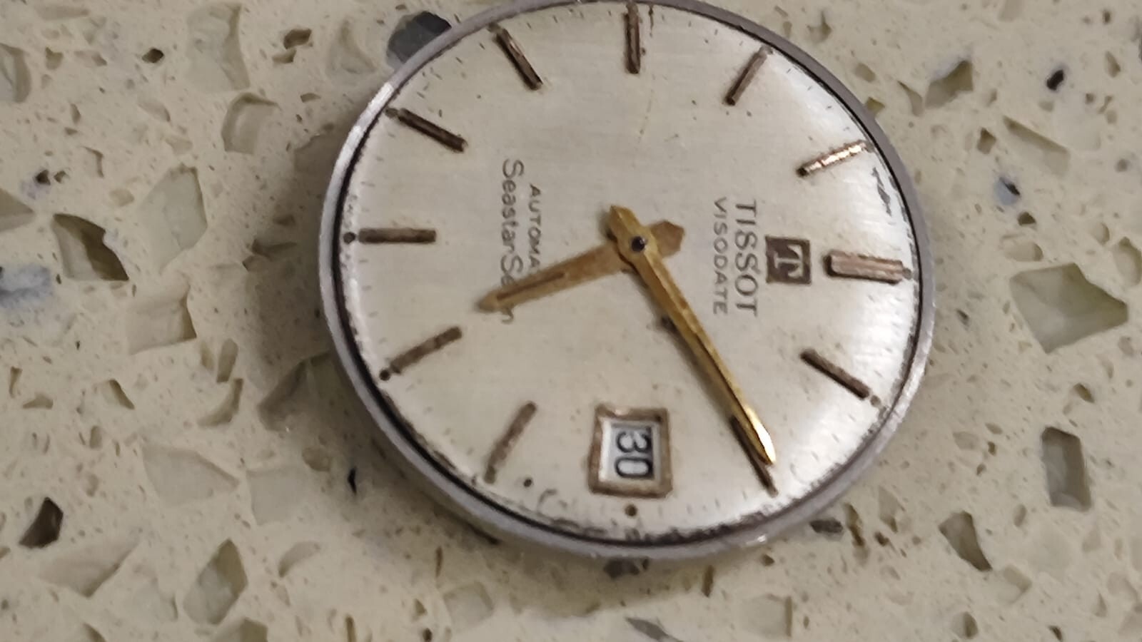 Tissot CAL 784 Automatic Movement with Dial Visodate Seastar WORKING For parts