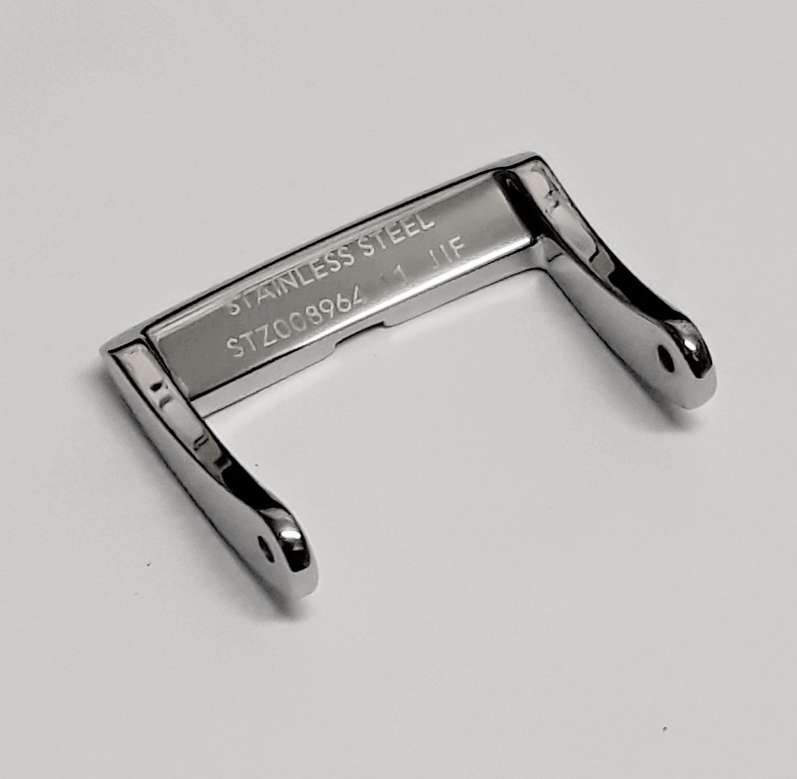 NEW 16mm OMEGA STEEL BUCKLE – EDGED GLOSSY FINISH