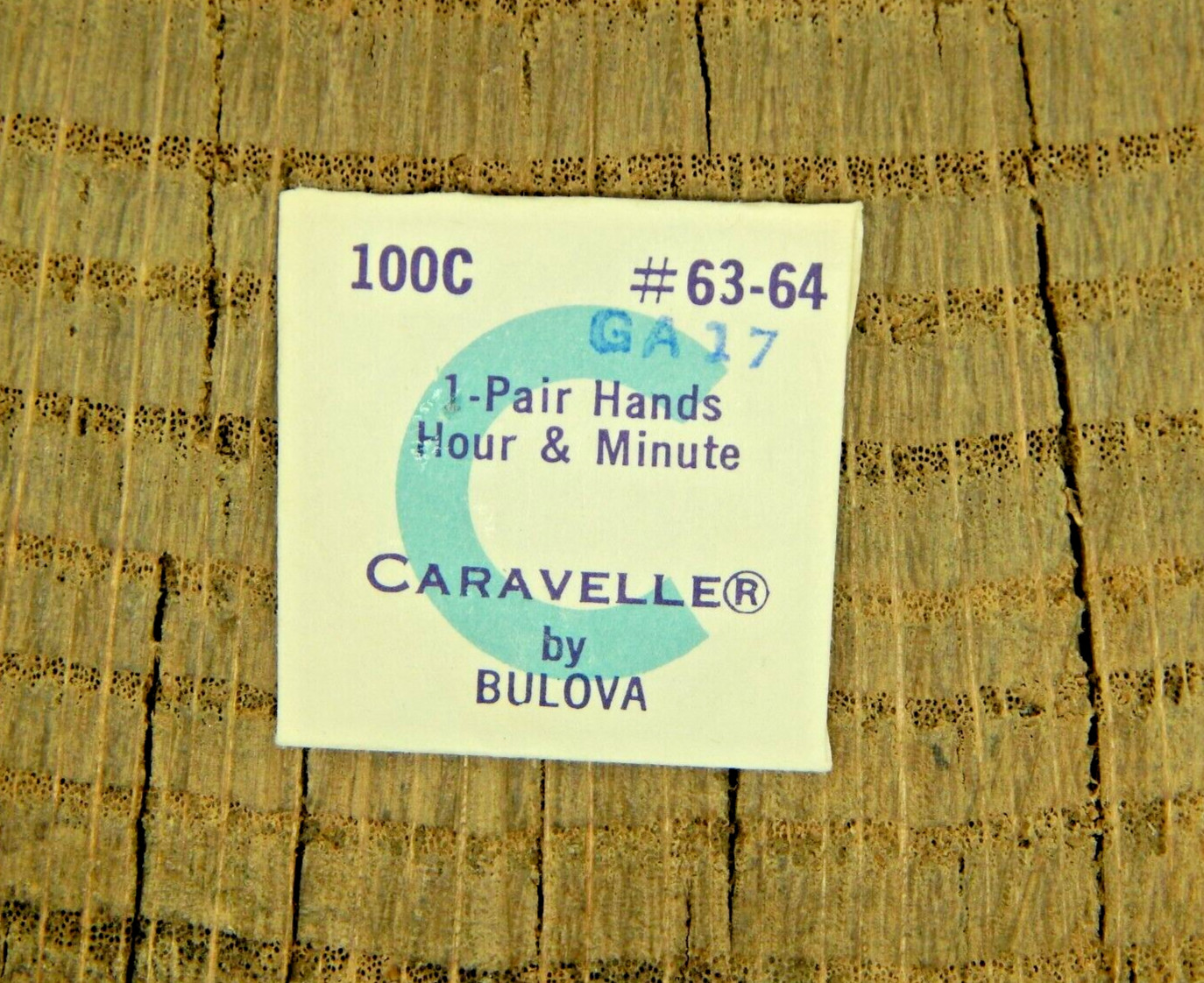 Genuine Caravelle by Bulova 100C GA 17 Set of Hands Watch Part 63-64 NOS