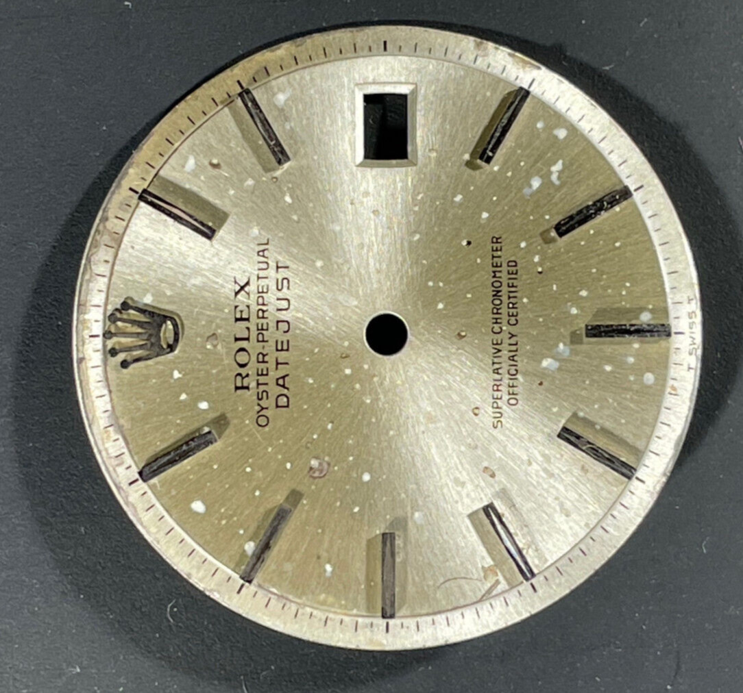 Vintage Rolex Oyster Perpertual Datejust Watch Dial For 36mm Case 1601 1603 1600