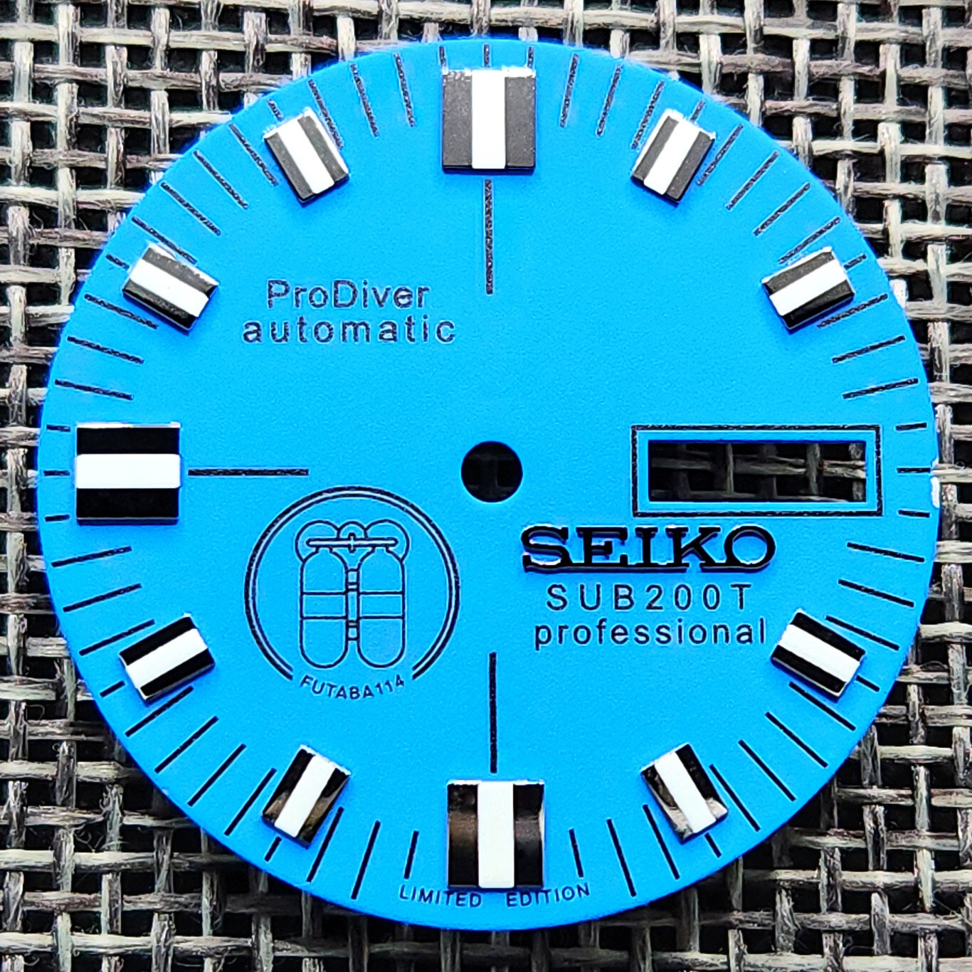 New PRO DIVER BLUE DIAL DIVERS FOR SEIKO NH36 4R36 7S26 SKX007 w/ Chapter Ring