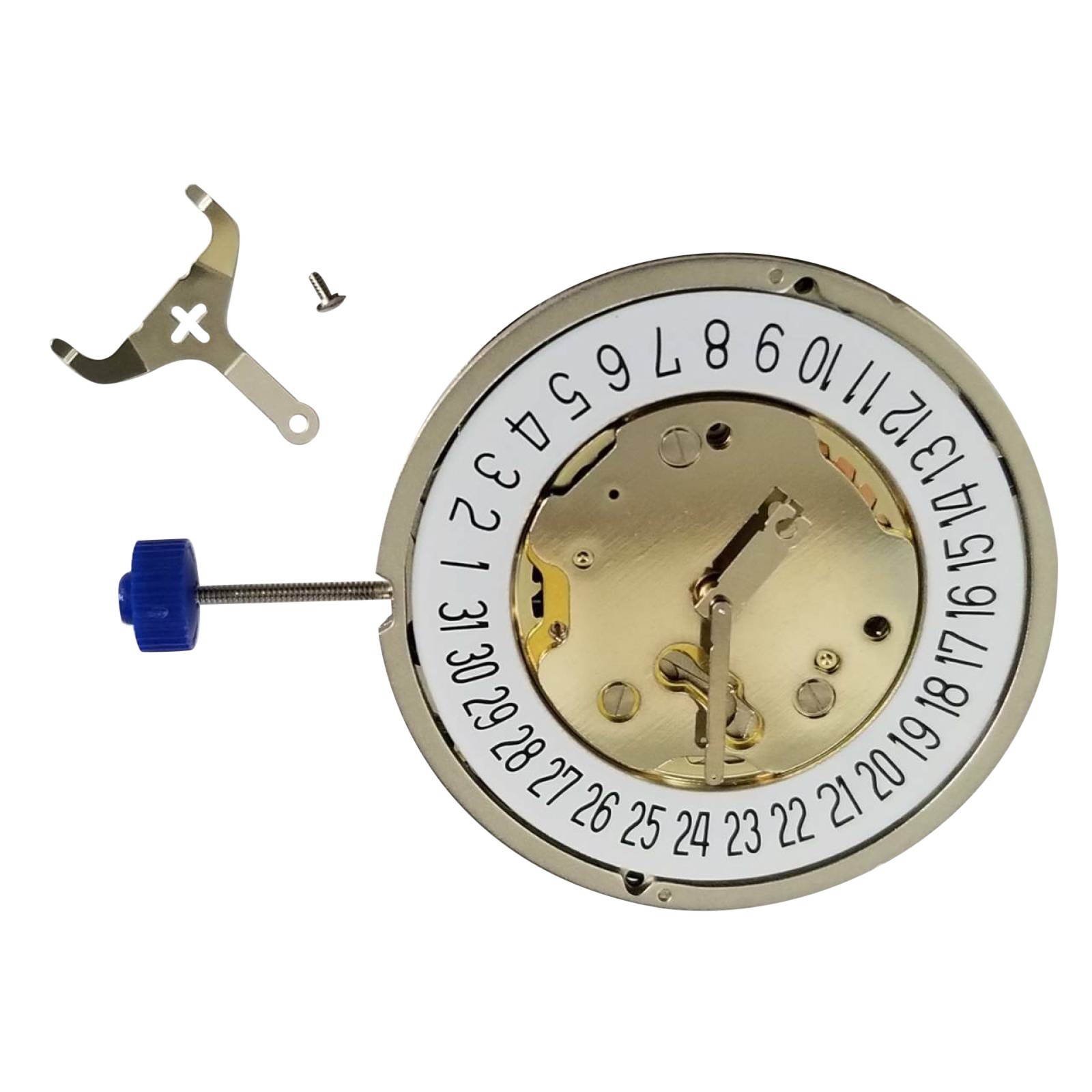 Quartz Watch Movement with Battery 5 Hands Single Calendar For RONDA 5021.D W