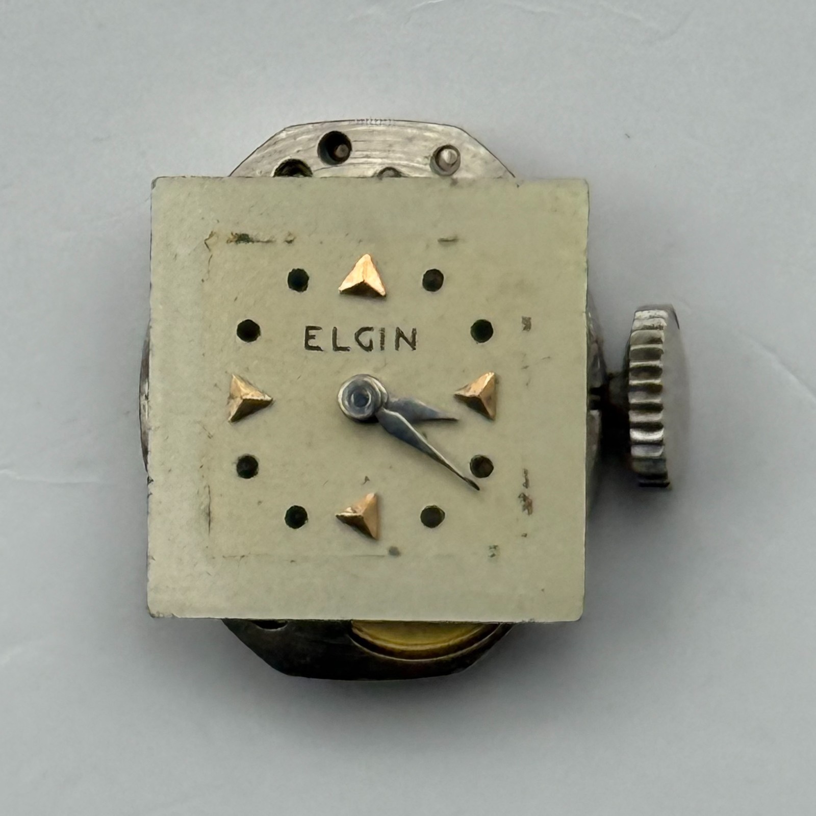 Elgin 833A Watch Movement American Manual Wind Vintage Parts Repair 13.3mm