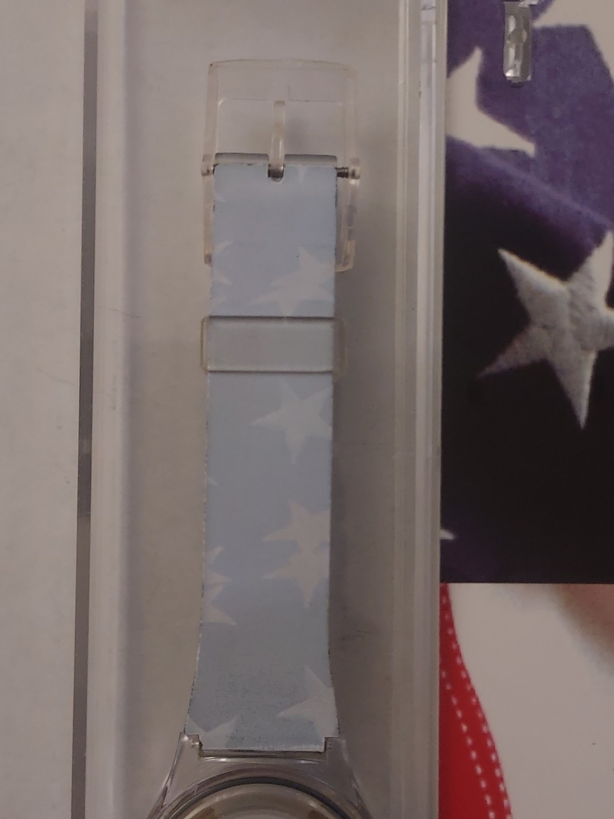 Stars & Stripes Swiss Quartz Movement Dial Watch w/Box ~Needs New Battery