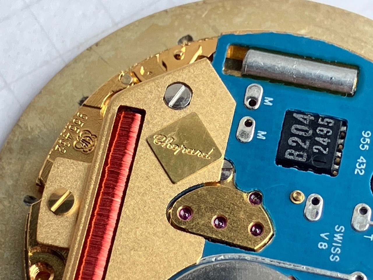 Chopard Geneve Quartz ETA 955 432 Movement Dial Hands Working (ref 1928A)