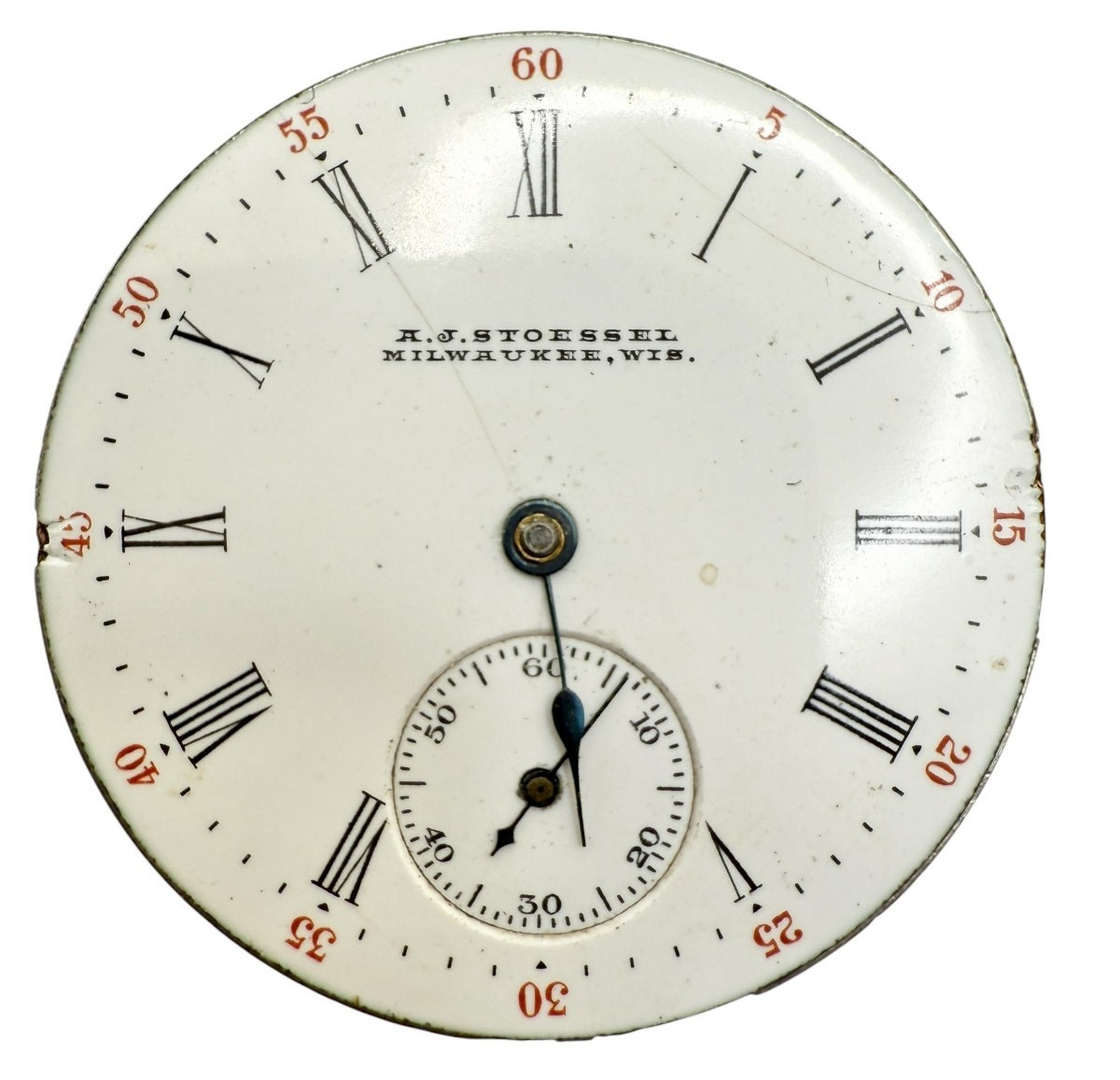 Antique 0s Private Label Milwaukee Wisconsin Elgin Pocket Watch Movement