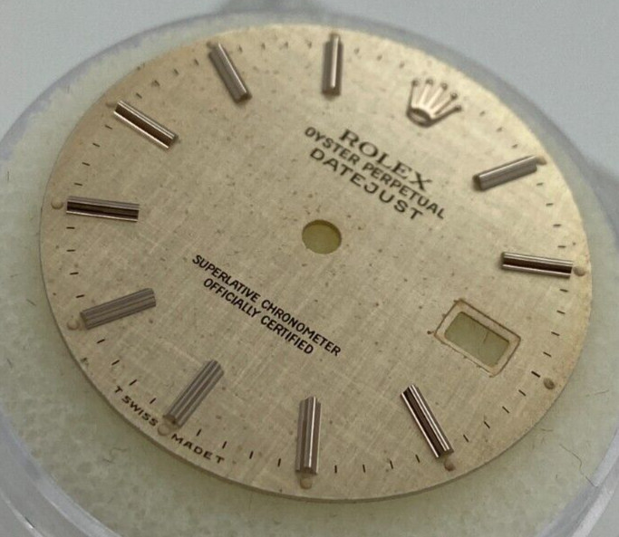 Genuine Rolex Datejust 36mm Silver Linen Watch Dial 16014 16200 116200