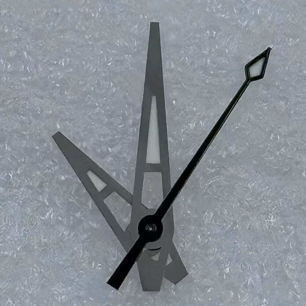 Lume Black Second Silver Trim Big Arrow Hands for Seiko NH35/36 NH38 NH72 NH70