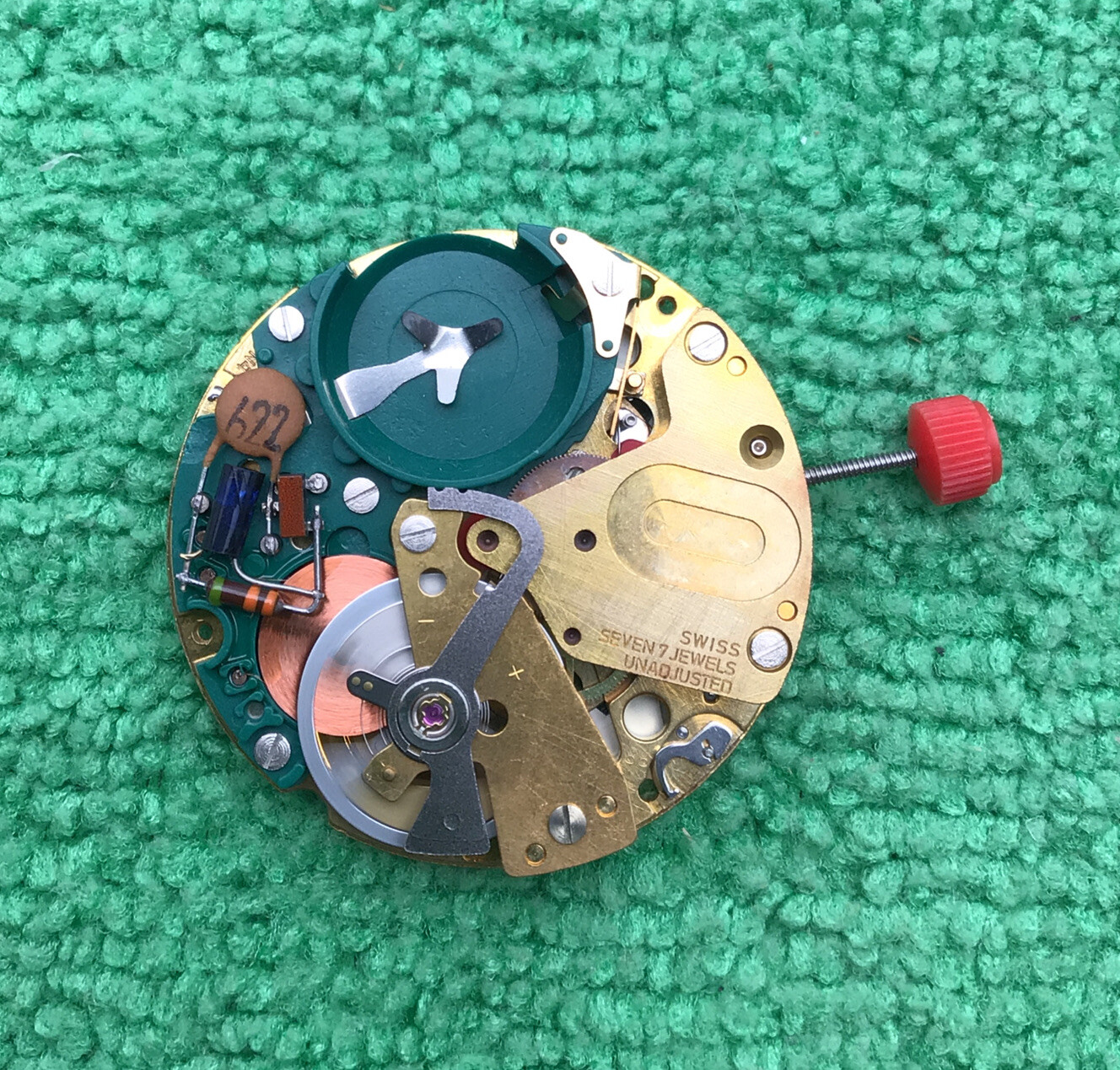 Genuine ESA 9157 Movement Swiss, 7 Jewels, Date At 3, NOS