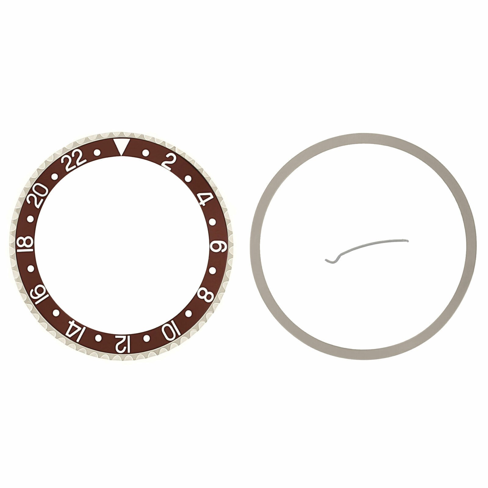 37.70×30.70mm Brown Aluminum Replacement Bezel Insert Retaining Ring For Rolex