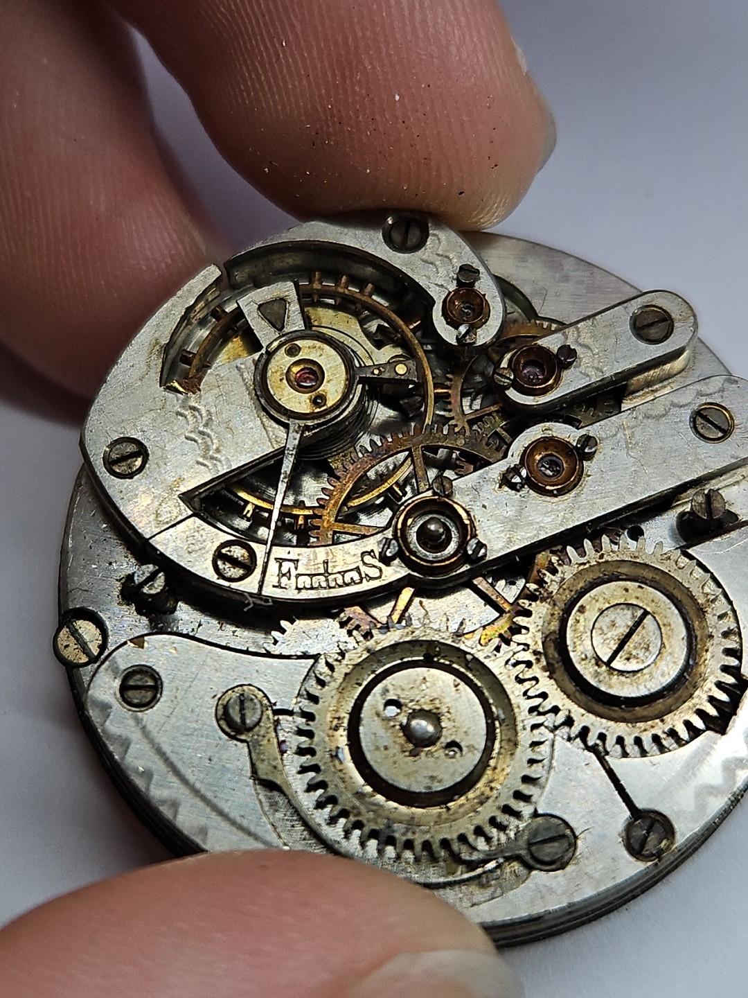 Antique Empire Pocket Watch Movement 36.55mm – Parts/Repair (R2)