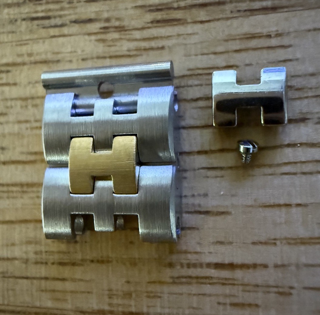 HERMES Profile Genuine Link Watch Band Olympia Bracelet Parts
