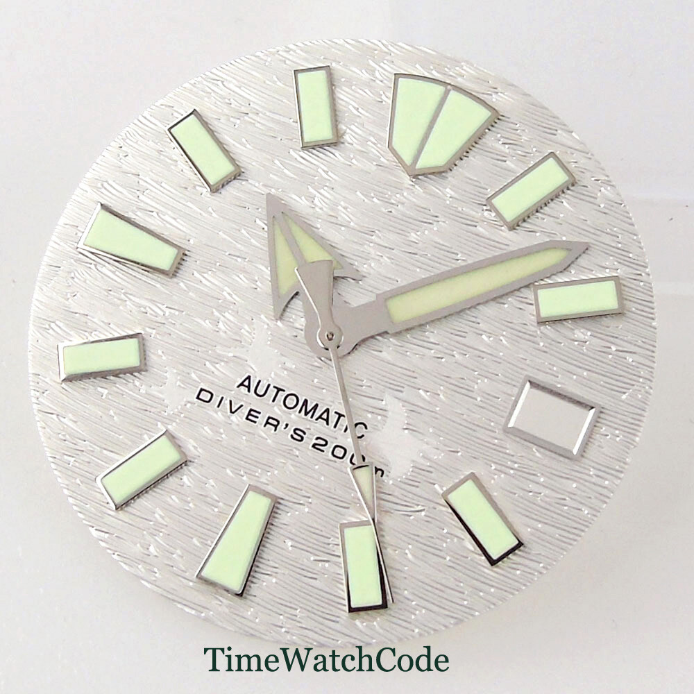 29mm Watch Dial Face Fit for NH35 NH36 Movement 3H 3.8H 4.1H Crown Green Lume