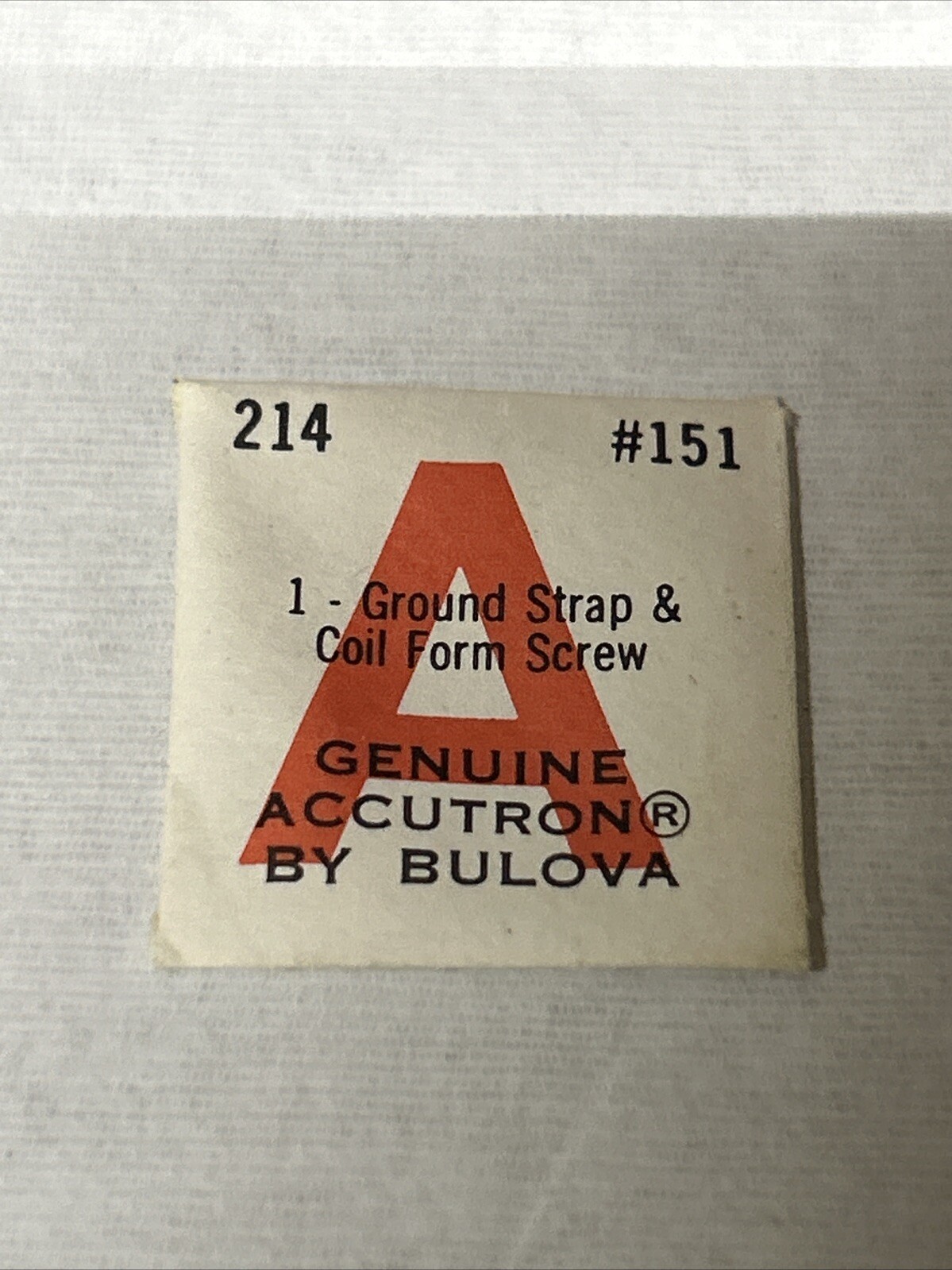 NEW Bulova Accutron 214 Watch Part 151 Coil Form & Ground Strap Screw Sealed