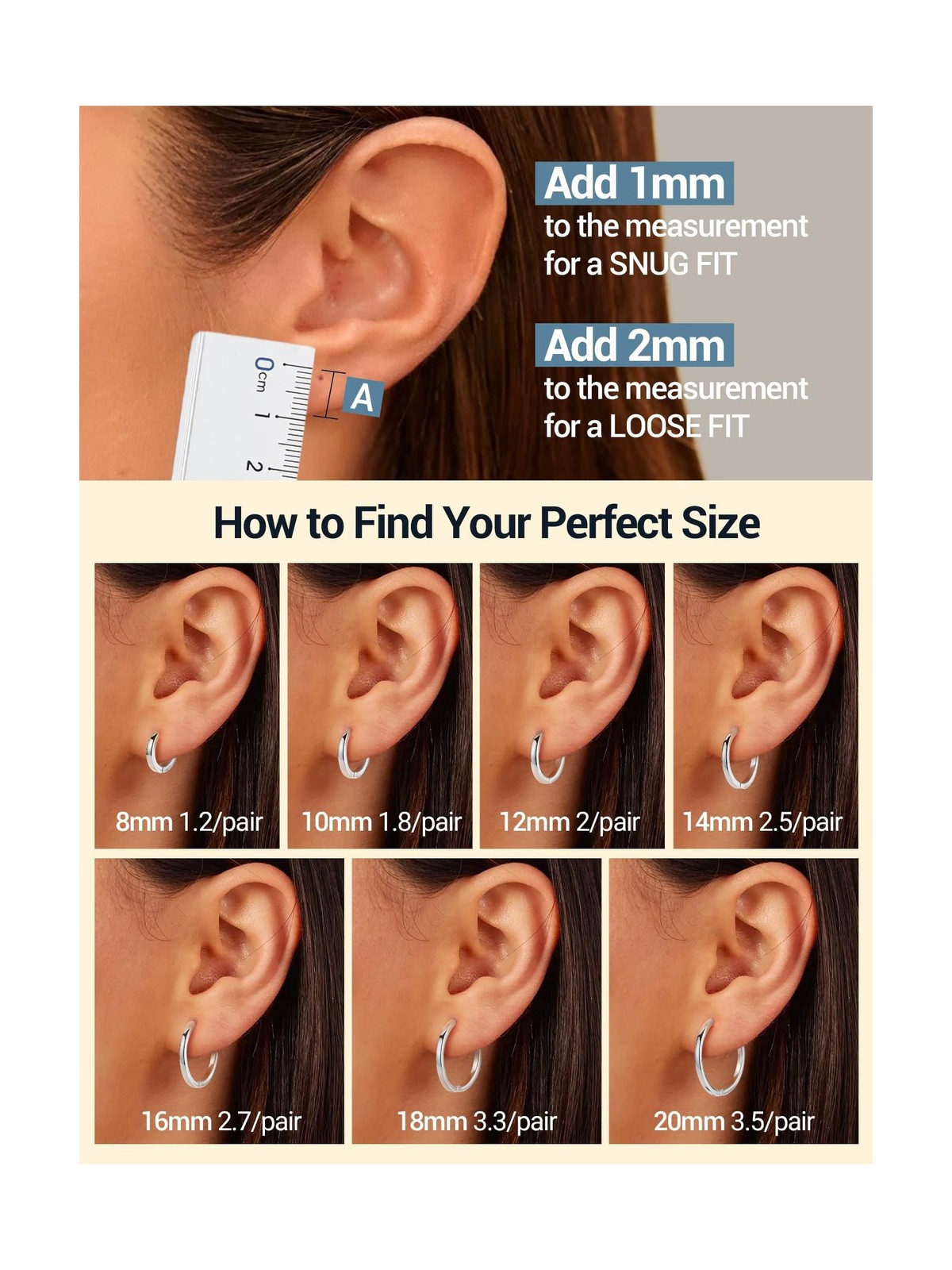 PROSTEEL Hoop Earrings for Women Men, 8mm/10mm/12mm/14mm/16mm/18mm/20mm Small…