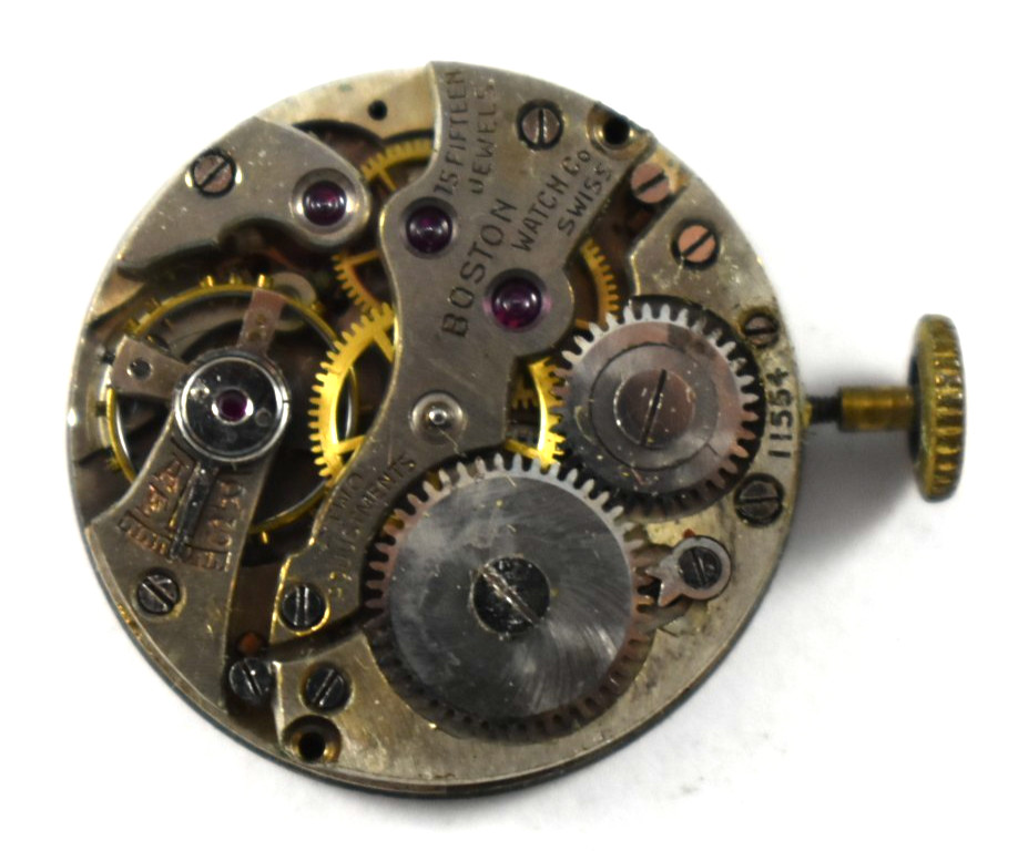 Vintage Swiss Boston Watch Co Manual Wind 15J Wrist Watch Movement lote.ey
