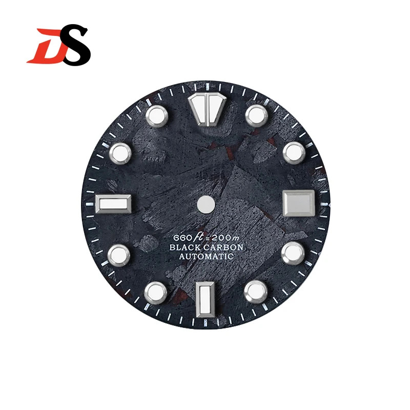 Carbon Fiber Dial 28.5mm Blue Broken Blue Lume Fits NH35 Movement