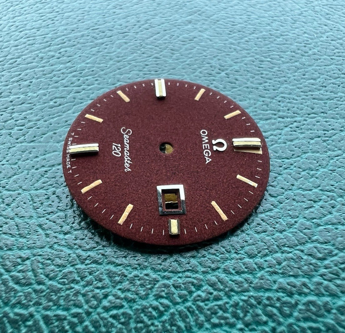 Authentic OMEGA Seamaster 120 22.5mm Burgundy Stick Markers DIAL – OC#1299