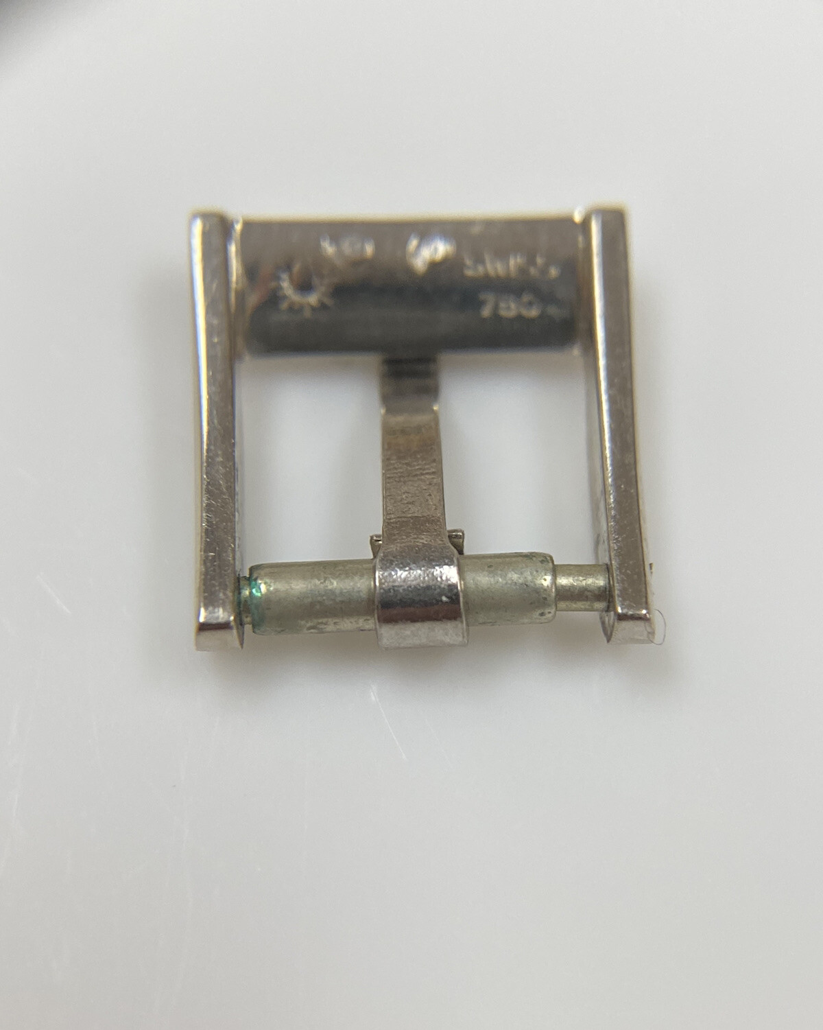 Original Vintage Piaget White Gold “750” 10mm Ladies Leather Band Buckle
