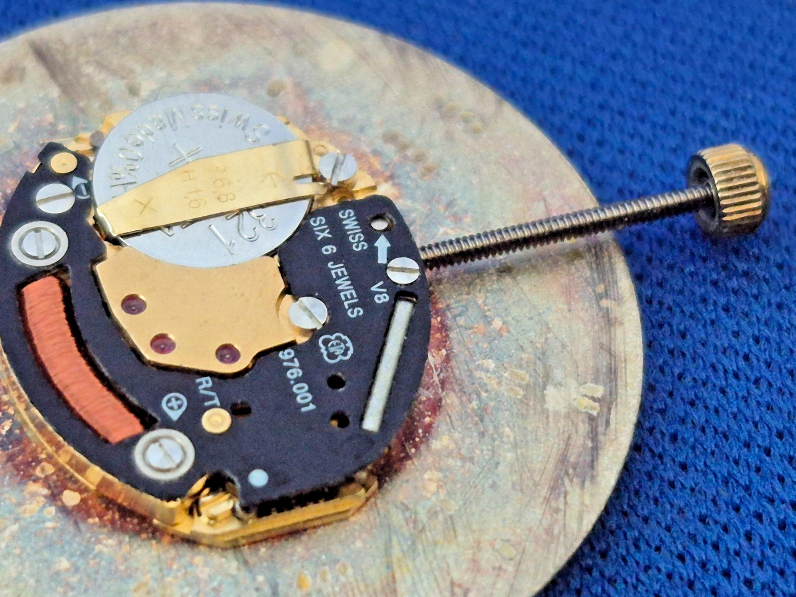ETA 976.001 Movement Running , Austern Paul, Stem & Hands Fits Many Other Brands