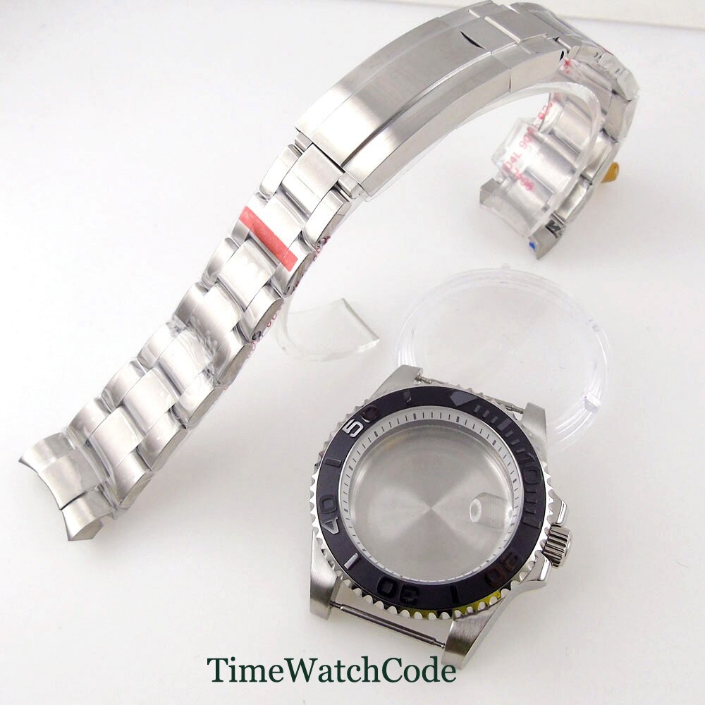 Sapphire Crystal Watch Case 40mm Chapter Ring Fit NH35A NH36A ETA2824 PT5000