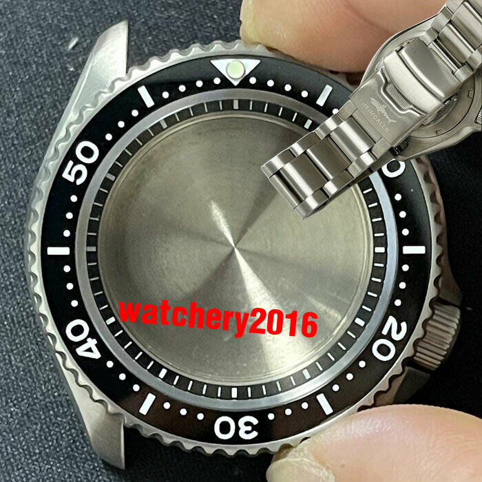 Titanium Watch Case Prevent Allergy Sapphire Glass fit NH35 NH36A SKX007 watch