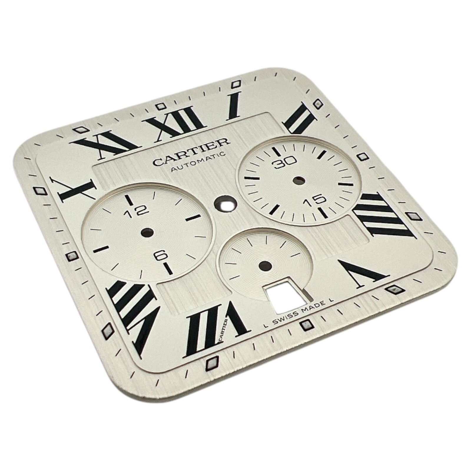 Genuine Cartier Santos Chronograph 43.3mm Roman Dial Silver W2SA0008