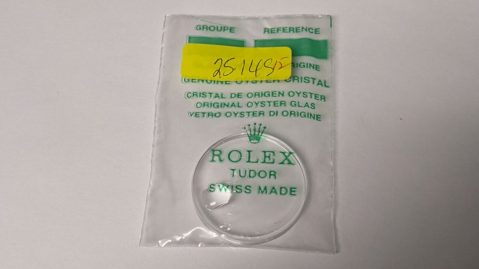 Genuine Rolex 25 145 CRYSTAL Tudor acrylic new/sealed 29.7mm date window