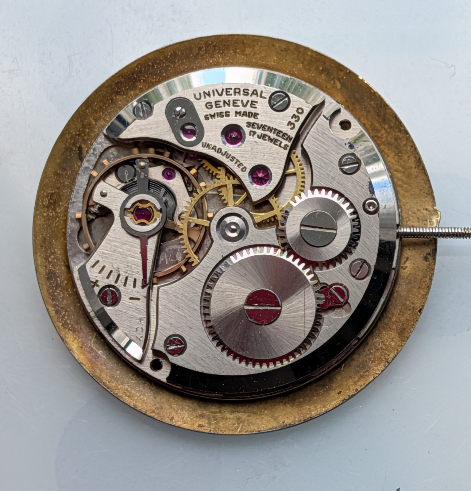 Genuine Universal Geneve (cal 330) Movement, Running, Nice Dial!!