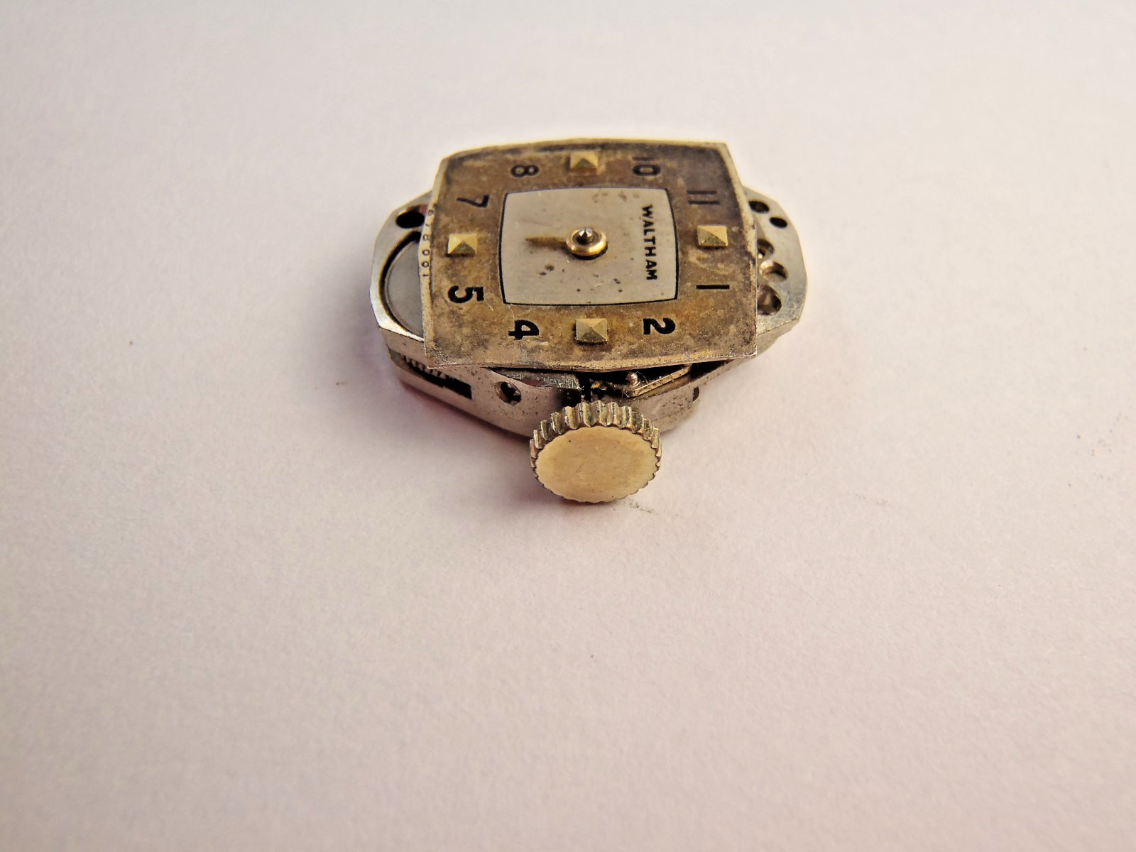 Vintage Elgin Cal. 799 Mechanical Watch Movement 17J Waltham Dial USA RUNNING