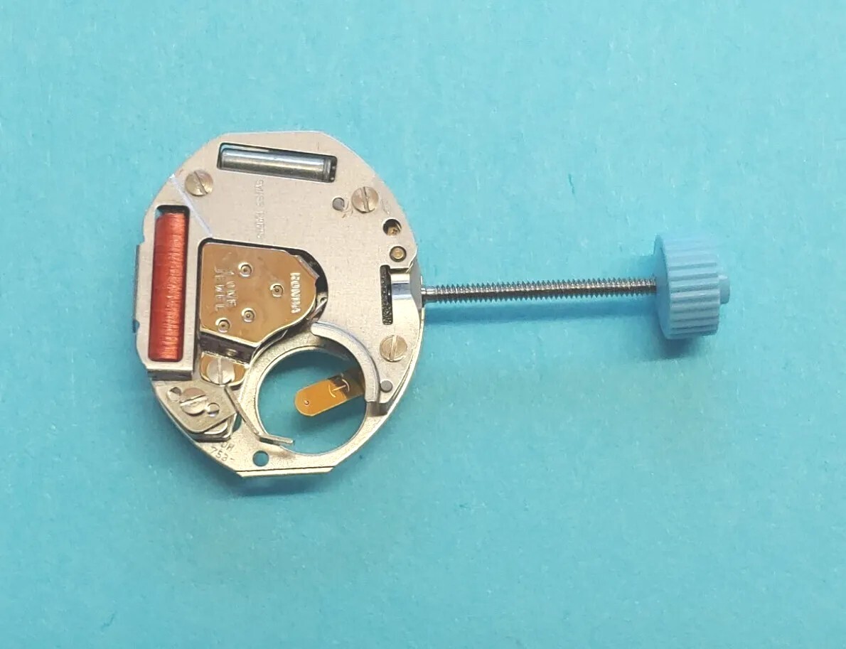 Ronda SA 753 Swiss 1 Jewel Quartz Movement. Sets, Runs, Keeping Time 24 Hr.