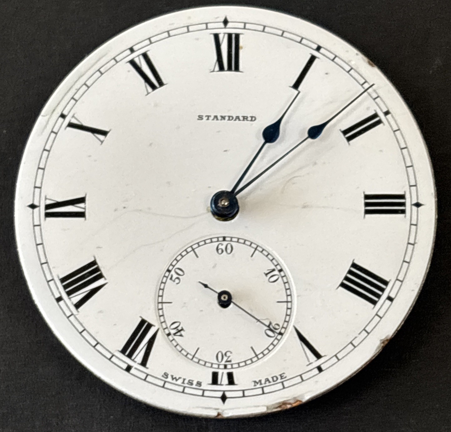New York Standard Watch Co. 15 Jewel Pocket Watch Movement Working Swiss Made
