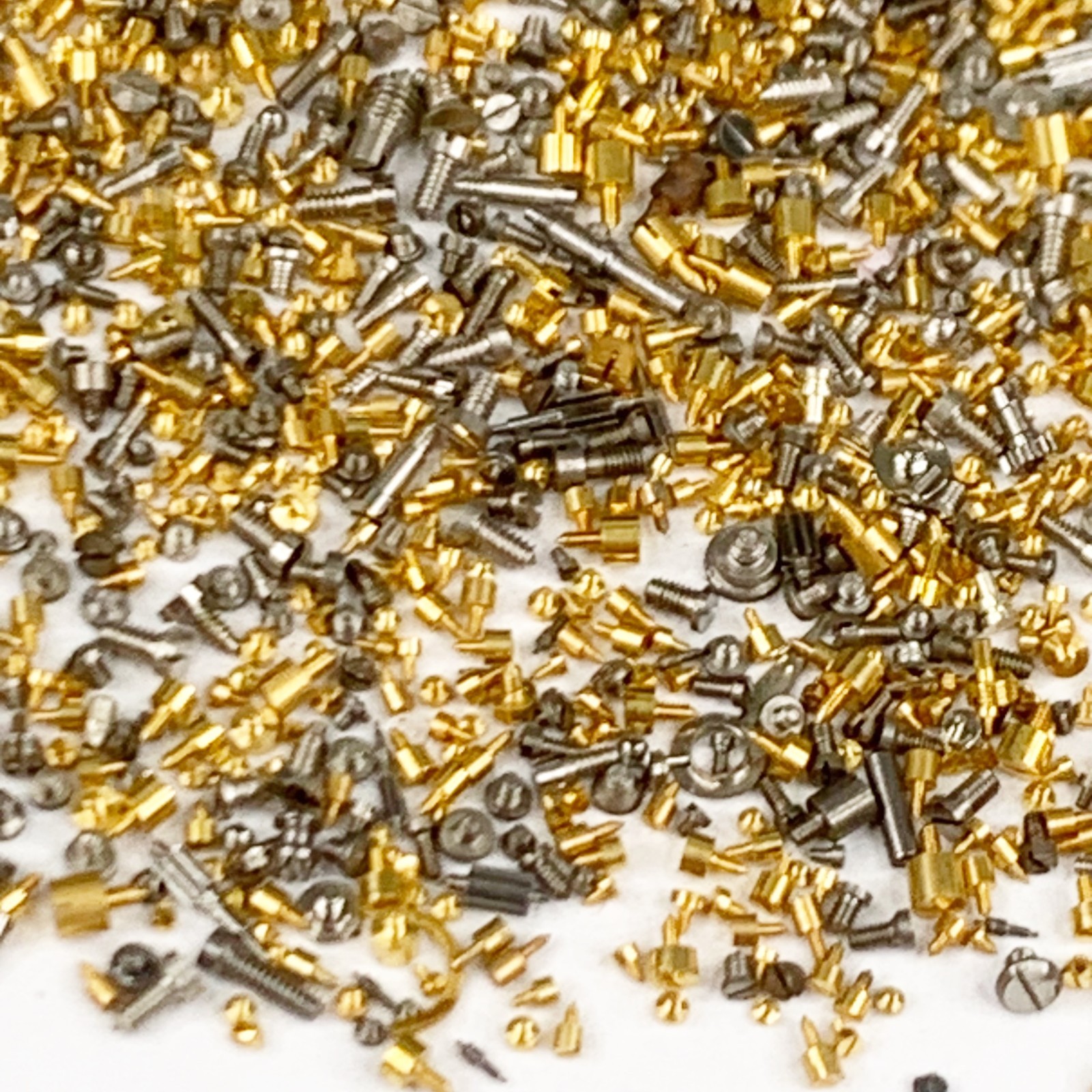 500+ TINY Watch Screws Gold Silver Part Watchmaker Repair Job Lot Wrist Pocket?