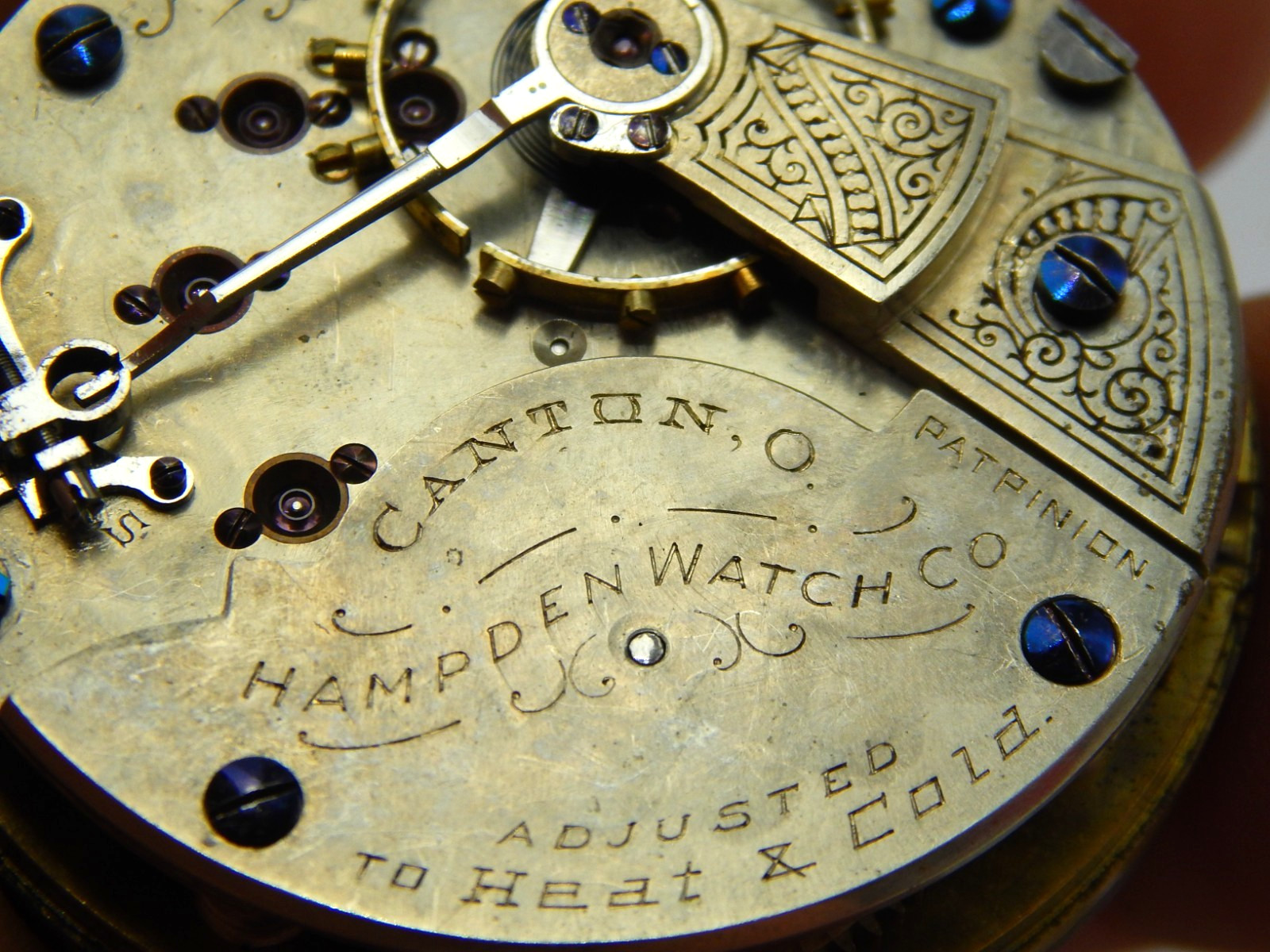 Antique Pocket watch movement John C Dueber M3 18 size 15 jewel open face @ 1890