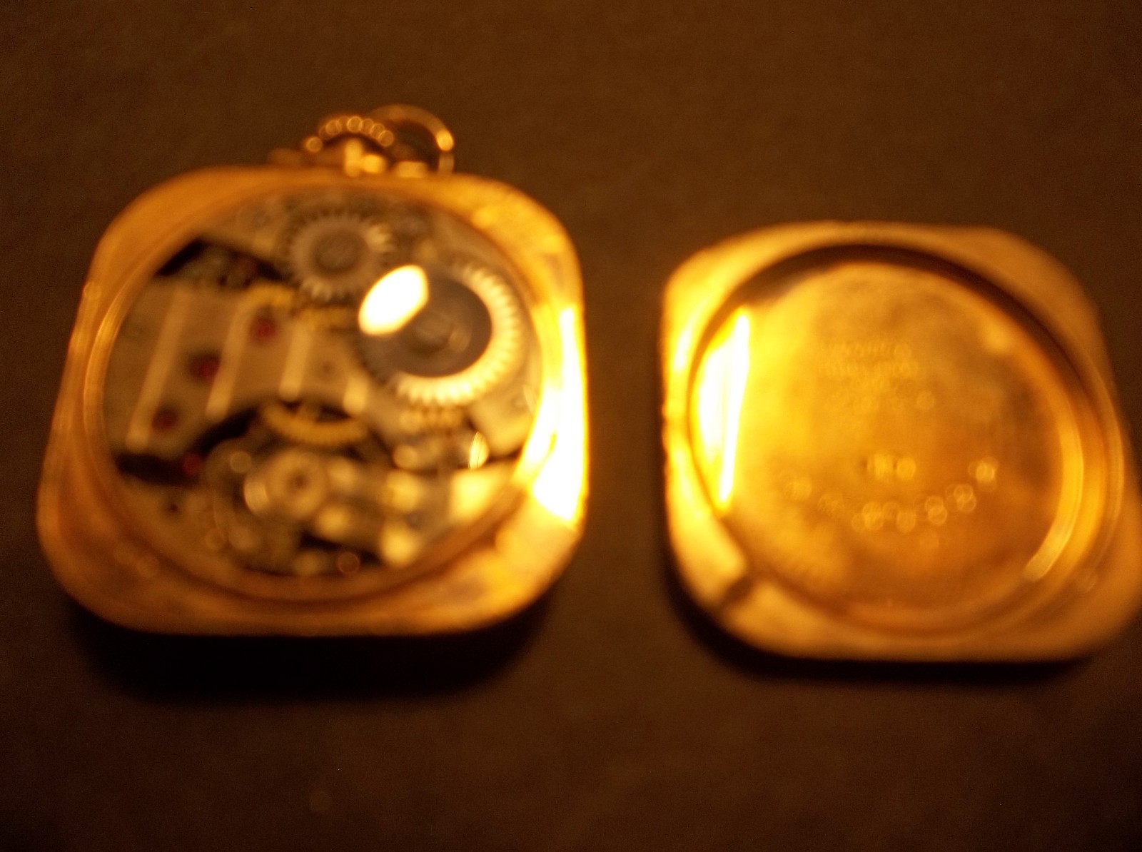 Ladies Lancet Square Pendant Watch-15 jewels-5 adj Parts/Repair/Scrap Not Workin
